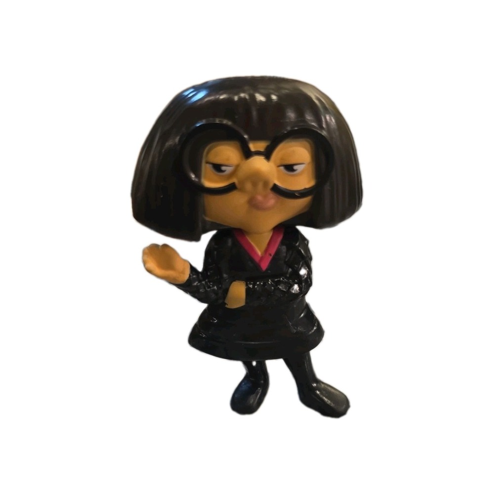 The Incredibles Edna Plastic Figurine Black Cake Topper 3 inches
